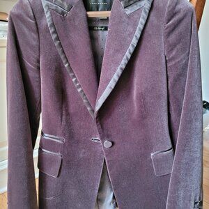 ZARA taylored velour blazer, sz 34 (US 2)